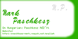 mark paschkesz business card